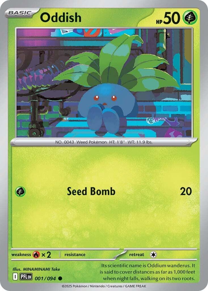Oddish (001/094) [Mega Evolution: Phantasmal Flames] | Dragon's Lair Comics and Fantasy Houston TX
