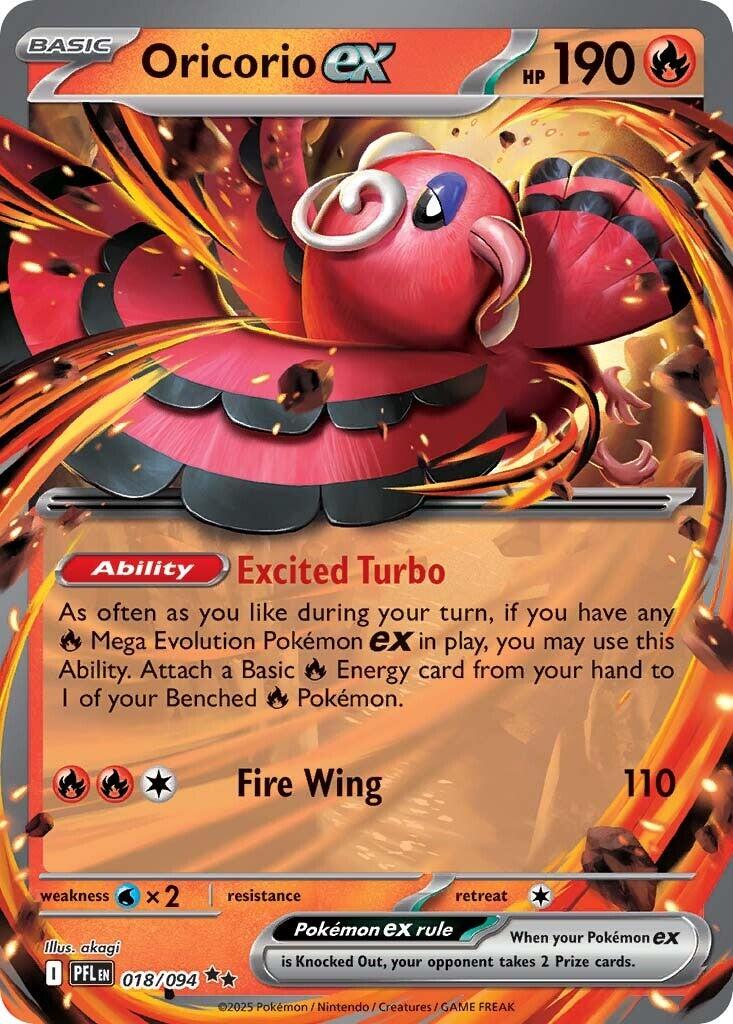 Oricorio ex (018/094) [Mega Evolution: Phantasmal Flames] | Dragon's Lair Comics and Fantasy Houston TX