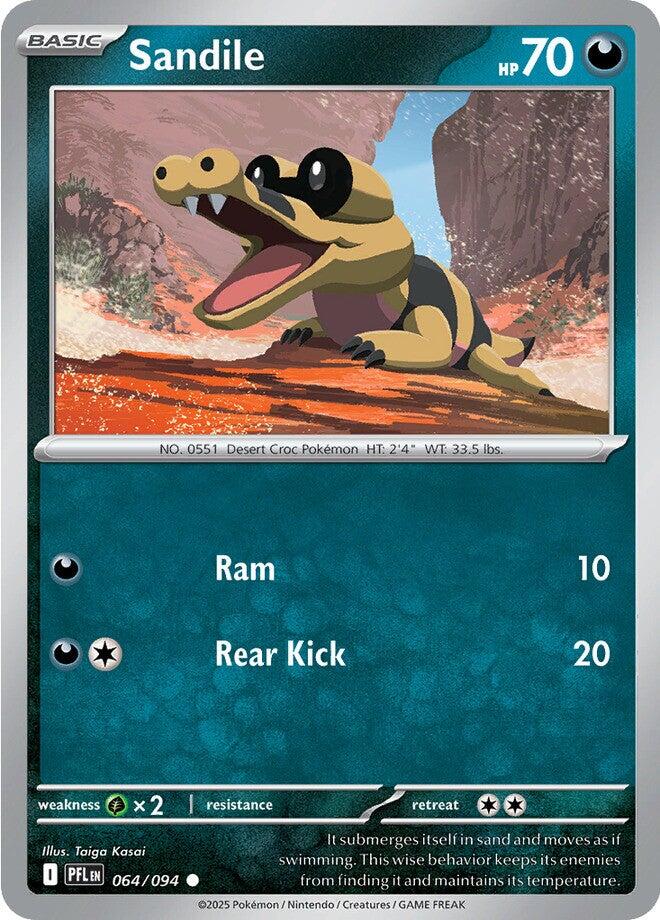 Sandile (064/094) [Mega Evolution: Phantasmal Flames] | Dragon's Lair Comics and Fantasy Houston TX