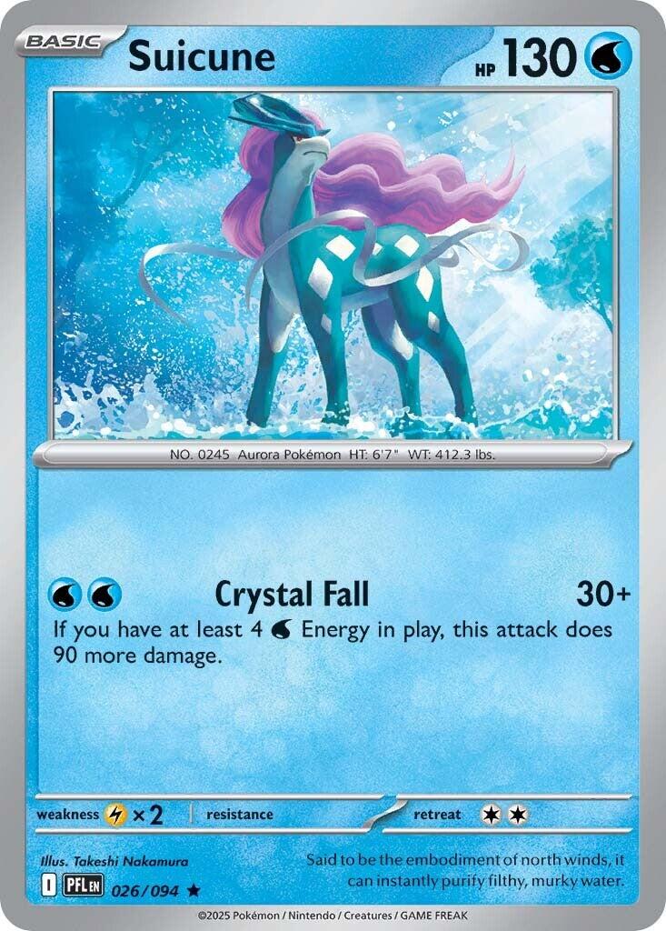 Suicune (026/094) [Mega Evolution: Phantasmal Flames] | Dragon's Lair Comics and Fantasy Houston TX