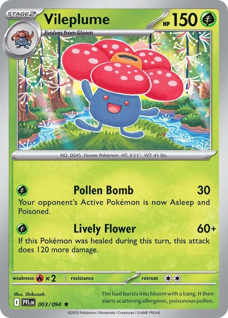 Vileplume (003/094) [Mega Evolution: Phantasmal Flames] | Dragon's Lair Comics and Fantasy Houston TX