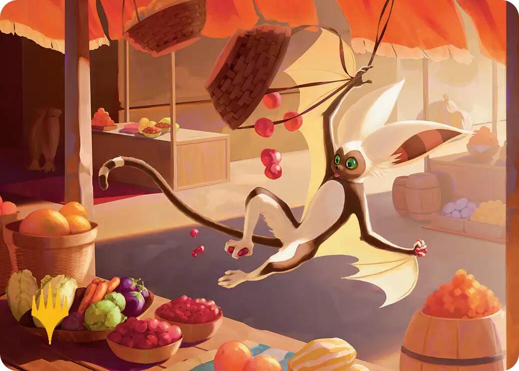 Momo, Playful Pet Art Card (Gold-Stamped Planeswalker Symbol) [Avatar: The Last Airbender Art Series] | Dragon's Lair Comics and Fantasy Houston TX