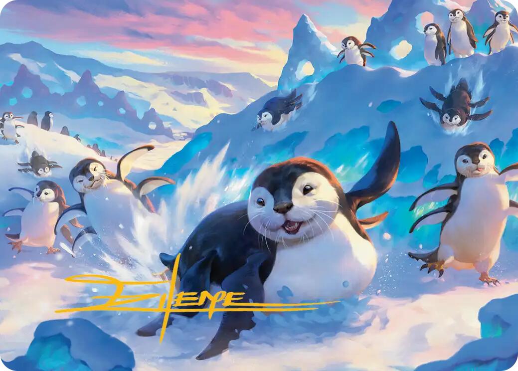 Otter-Penguin Art Card (Gold-Stamped Signature) [Avatar: The Last Airbender Art Series] | Dragon's Lair Comics and Fantasy Houston TX