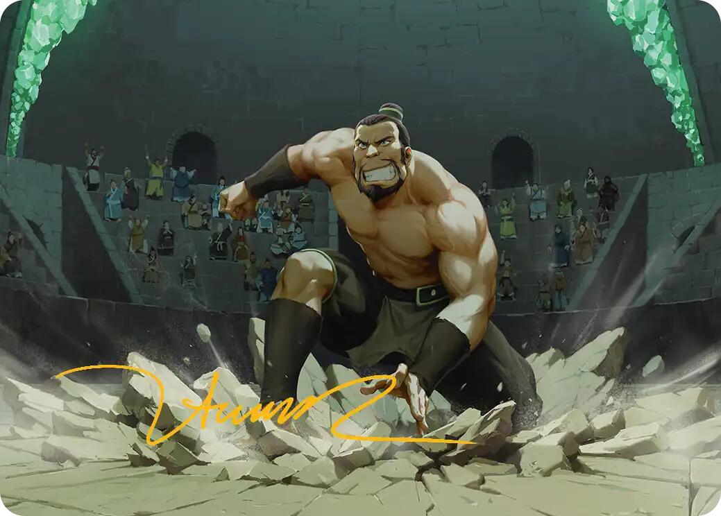 The Boulder, Ready to Rumble Art Card (Gold-Stamped Signature) [Avatar: The Last Airbender Art Series] | Dragon's Lair Comics and Fantasy Houston TX