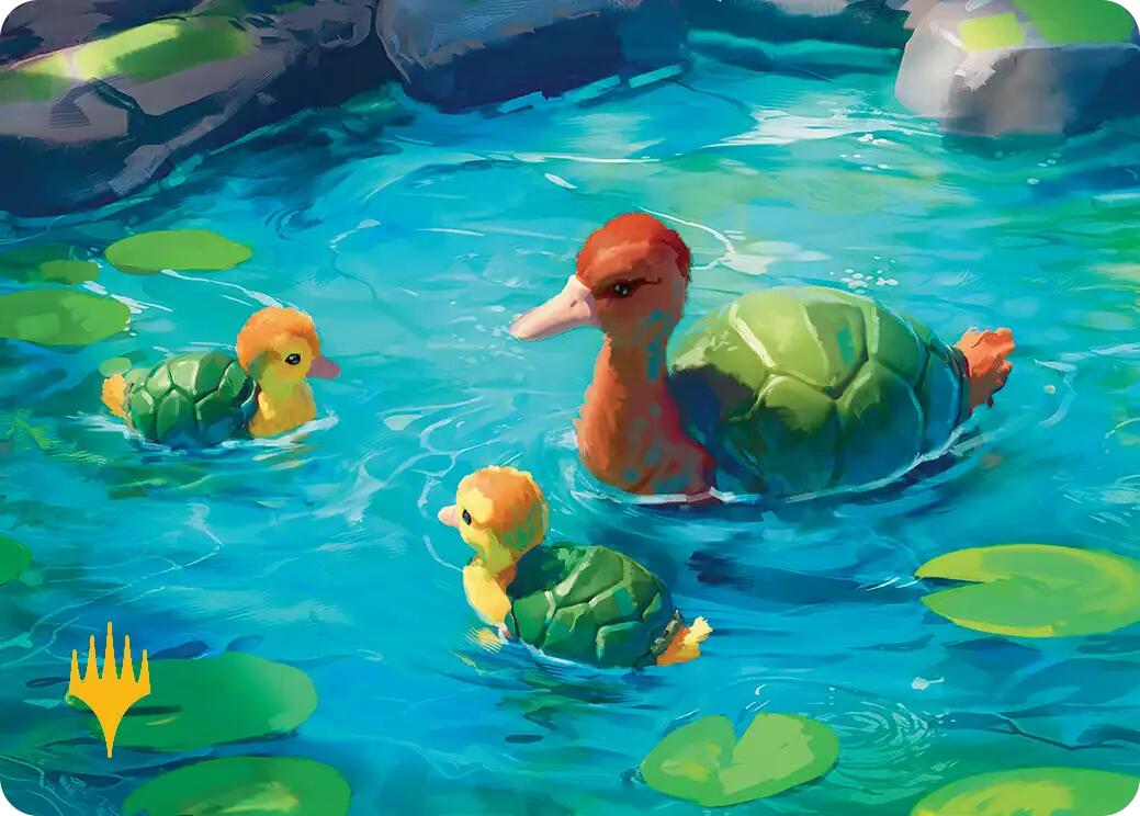 Turtle-Duck Art Card (Gold-Stamped Planeswalker Symbol) [Avatar: The Last Airbender Art Series] | Dragon's Lair Comics and Fantasy Houston TX