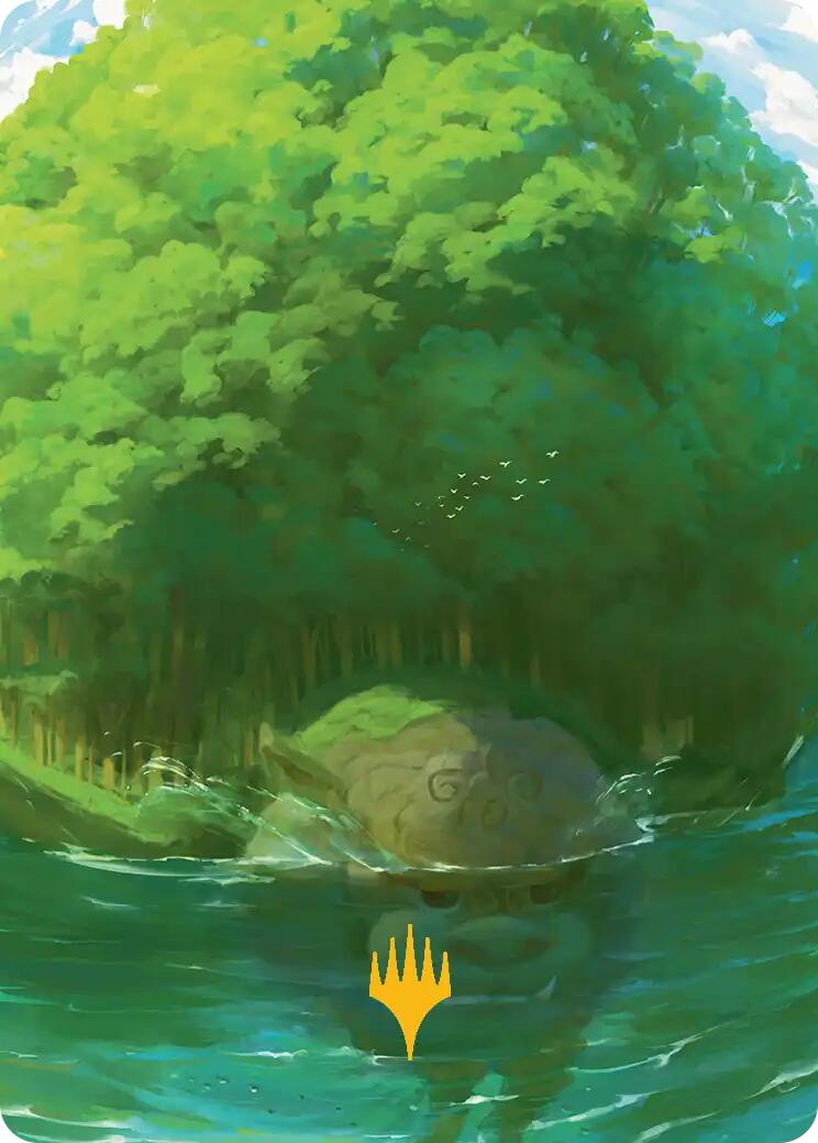Forest Art Card (Gold-Stamped Planeswalker Symbol) [Avatar: The Last Airbender Art Series] | Dragon's Lair Comics and Fantasy Houston TX
