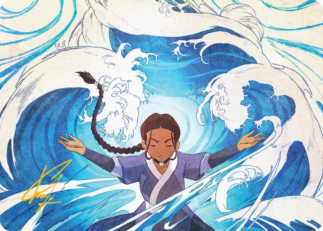 Katara, Water Tribe's Hope Art Card (Gold-Stamped Signature) [Avatar: The Last Airbender Art Series] | Dragon's Lair Comics and Fantasy Houston TX
