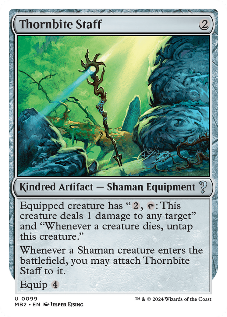Thornbite Staff (White Border) [Mystery Booster 2] | Dragon's Lair Comics and Fantasy Houston TX