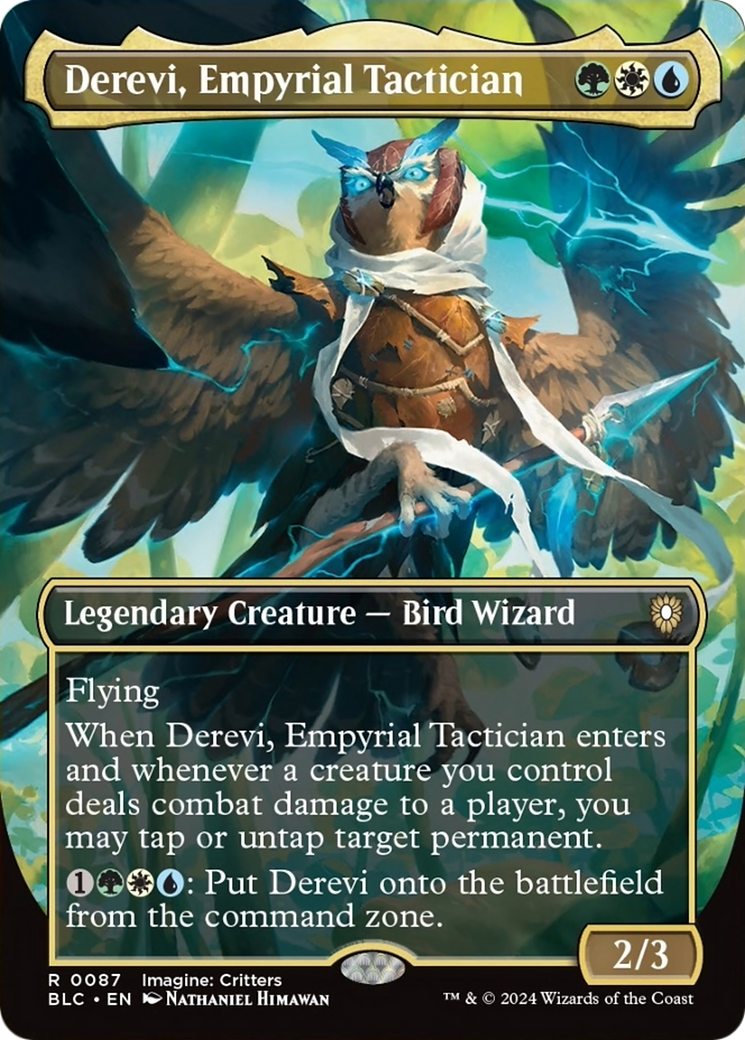 Derevi, Empyrial Tactician (Borderless) [Bloomburrow Commander] | Dragon's Lair Comics and Fantasy Houston TX