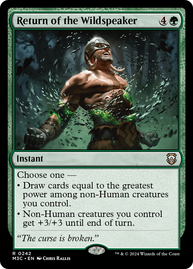 Return of the Wildspeaker (Ripple Foil) [Modern Horizons 3 Commander] | Dragon's Lair Comics and Fantasy Houston TX