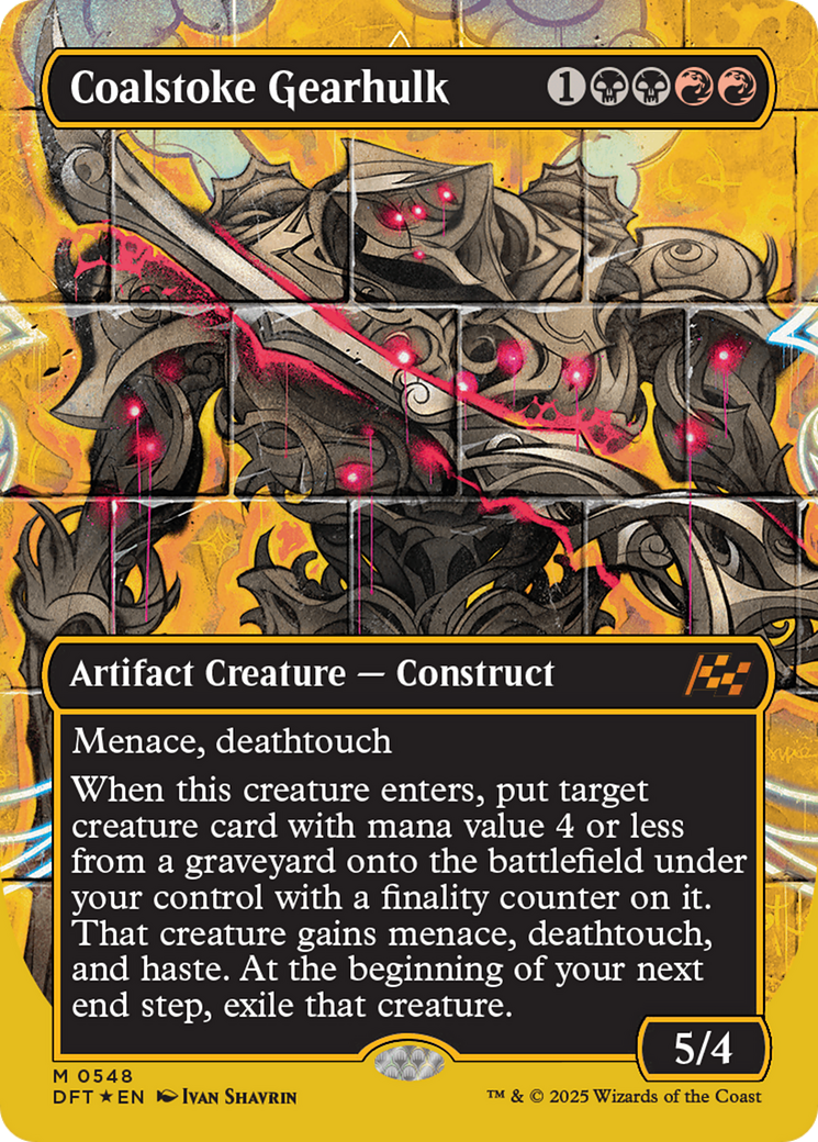 Coalstoke Gearhulk (Borderless) (First-Place Foil) [Aetherdrift] | Dragon's Lair Comics and Fantasy Houston TX