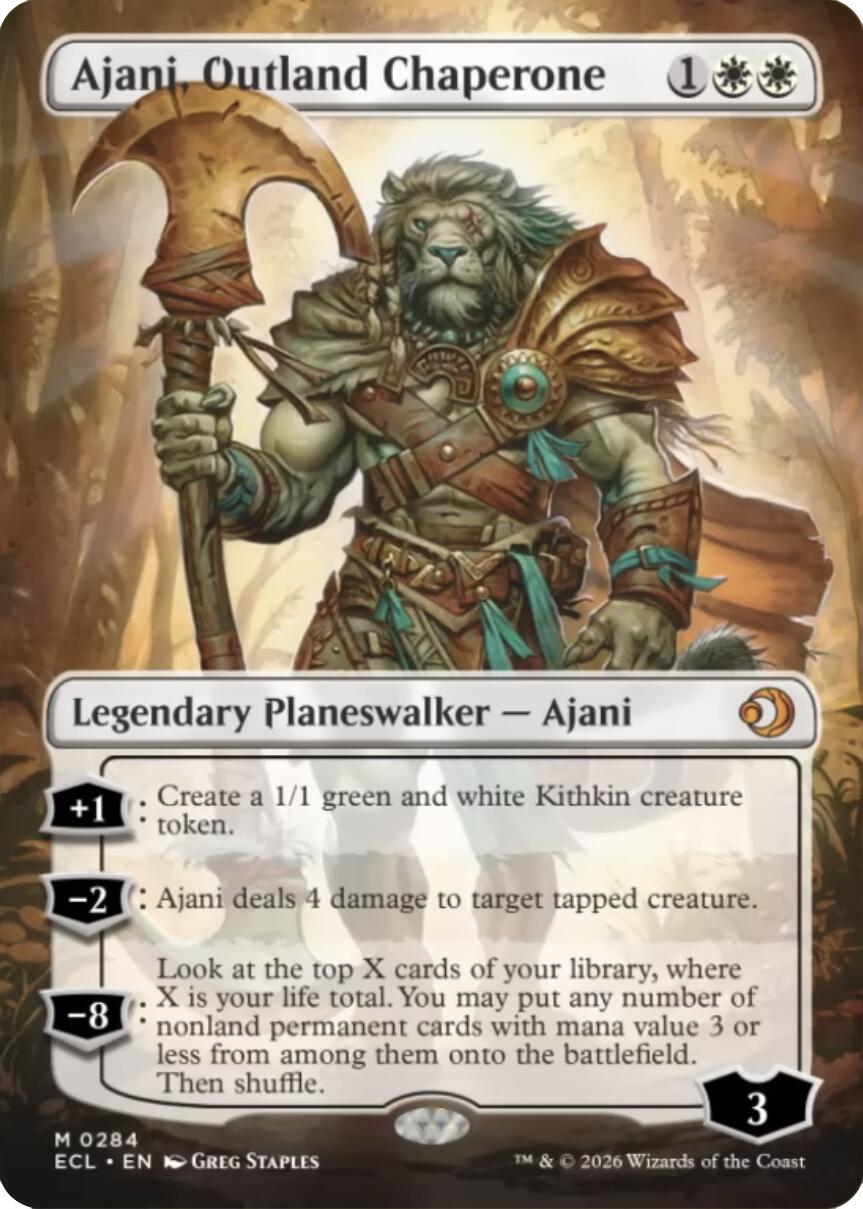 Ajani, Outland Chaperone (Borderless) [Lorwyn Eclipsed] | Odin's Place