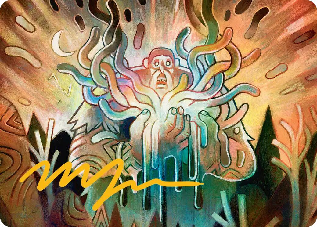 Aurora Awakener Art Card (40/54) (Gold-Stamped Signature) [Lorwyn Eclipsed Art Series] | Odin's Place