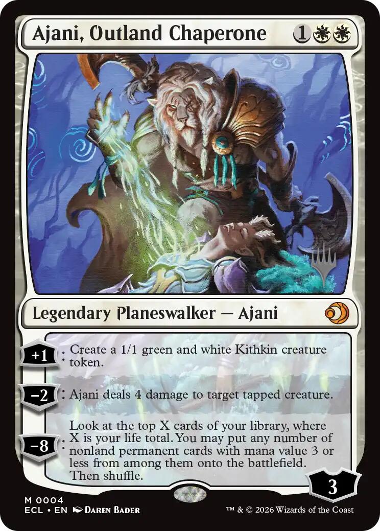 Ajani, Outland Chaperone [Lorwyn Eclipsed Promos] | Odin's Place