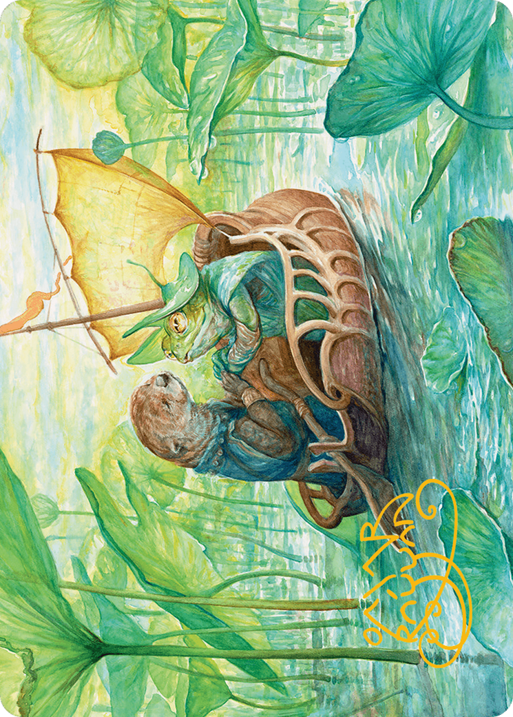 Run Away Together Art Card (Gold-Stamped Signature) [Bloomburrow Art Series] | Dragon's Lair Comics and Fantasy Houston TX