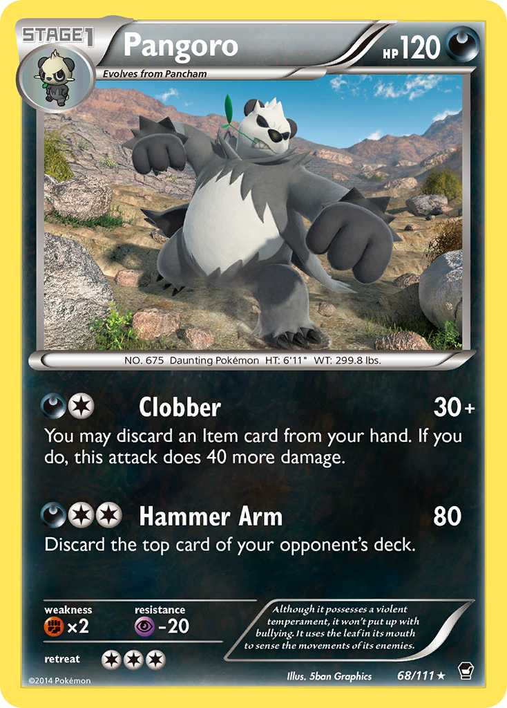 Pangoro (68/111) (Theme Deck Exclusive) [XY: Furious Fists] | Odin's Place
