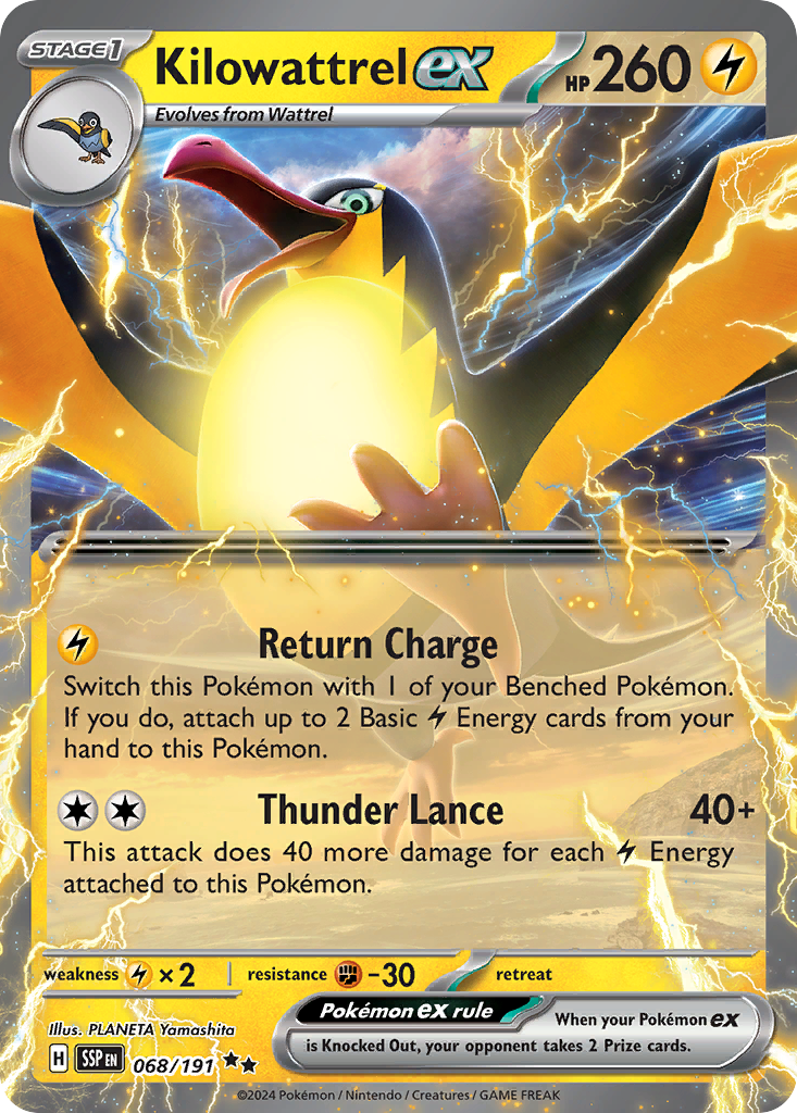 Kilowattrel ex (068/191) [Scarlet & Violet: Surging Sparks] | Odin's Place