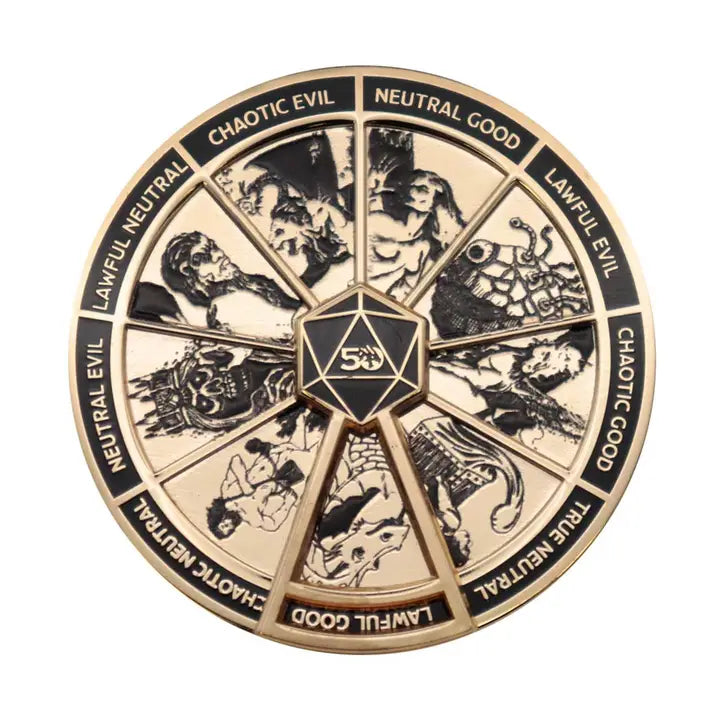 Dungeons & Dragons Alignment Spinner Pin Badge | Odin's Place
