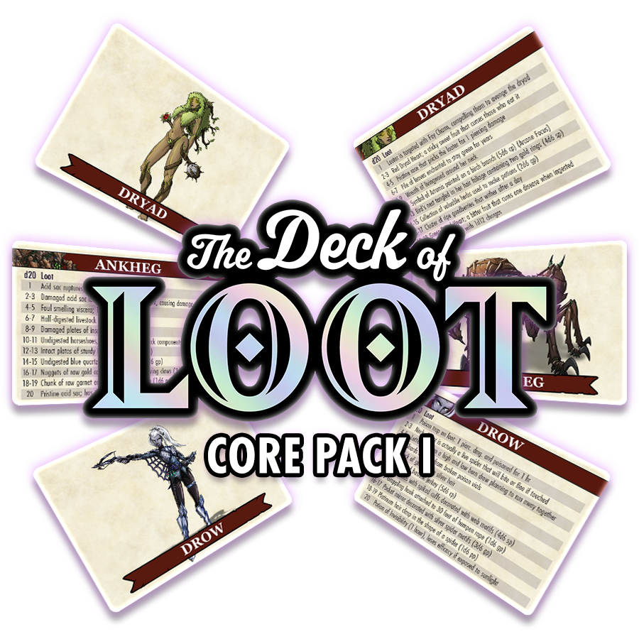 The Deck of Loot: Core Pack 1 - CR 0-6 | Dragon's Lair Comics and Fantasy Houston TX