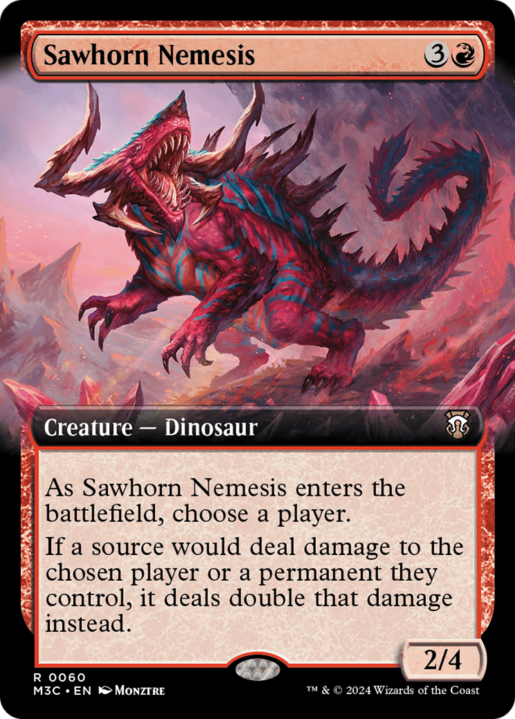 Sawhorn Nemesis (Extended Art) [Modern Horizons 3 Commander] | Dragon's Lair Comics and Fantasy Houston TX