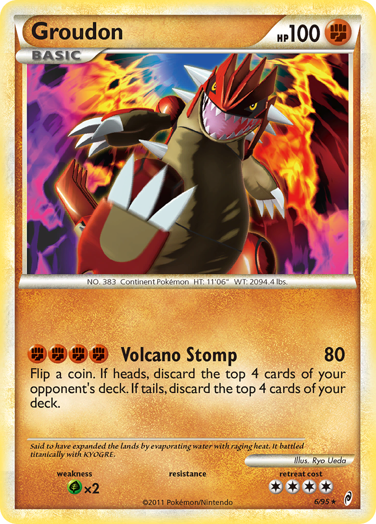 Groudon (6/95) (Theme Deck Exclusive) [HeartGold & SoulSilver: Call of Legends] | Odin's Place