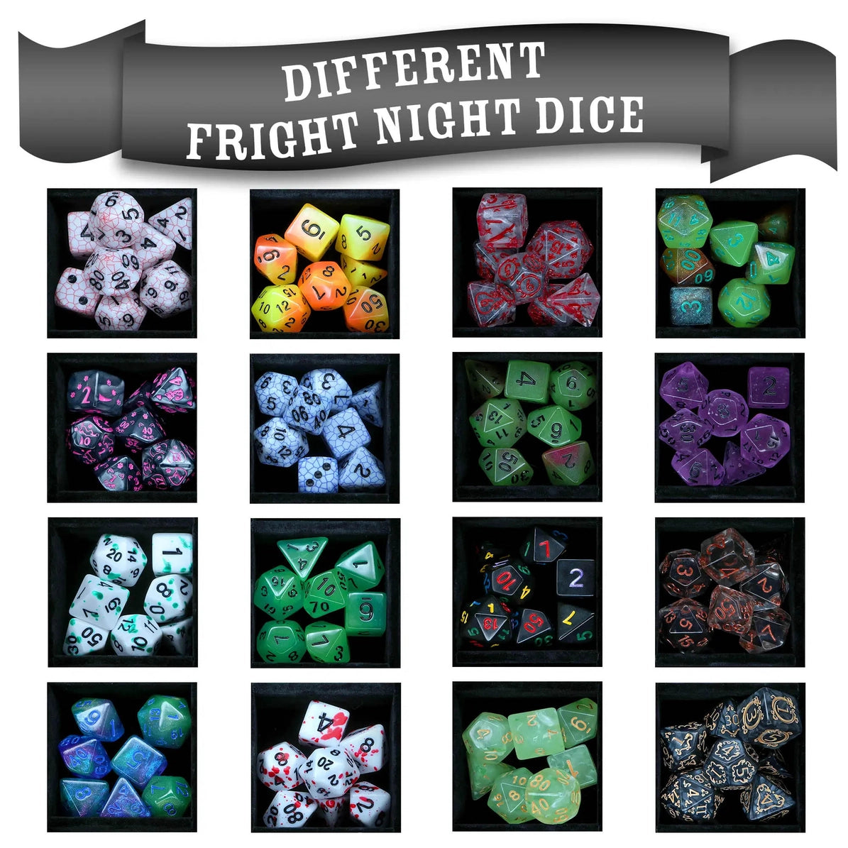 1985 Games: Fright Night Mystery Dice – Spooky Dice, Pin and Sticker Blind Bag | Dragon's Lair Comics and Fantasy Houston TX