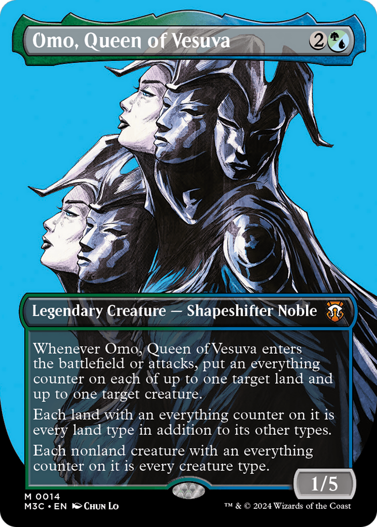 Omo, Queen of Vesuva (Borderless) [Modern Horizons 3 Commander] | Dragon's Lair Comics and Fantasy Houston TX