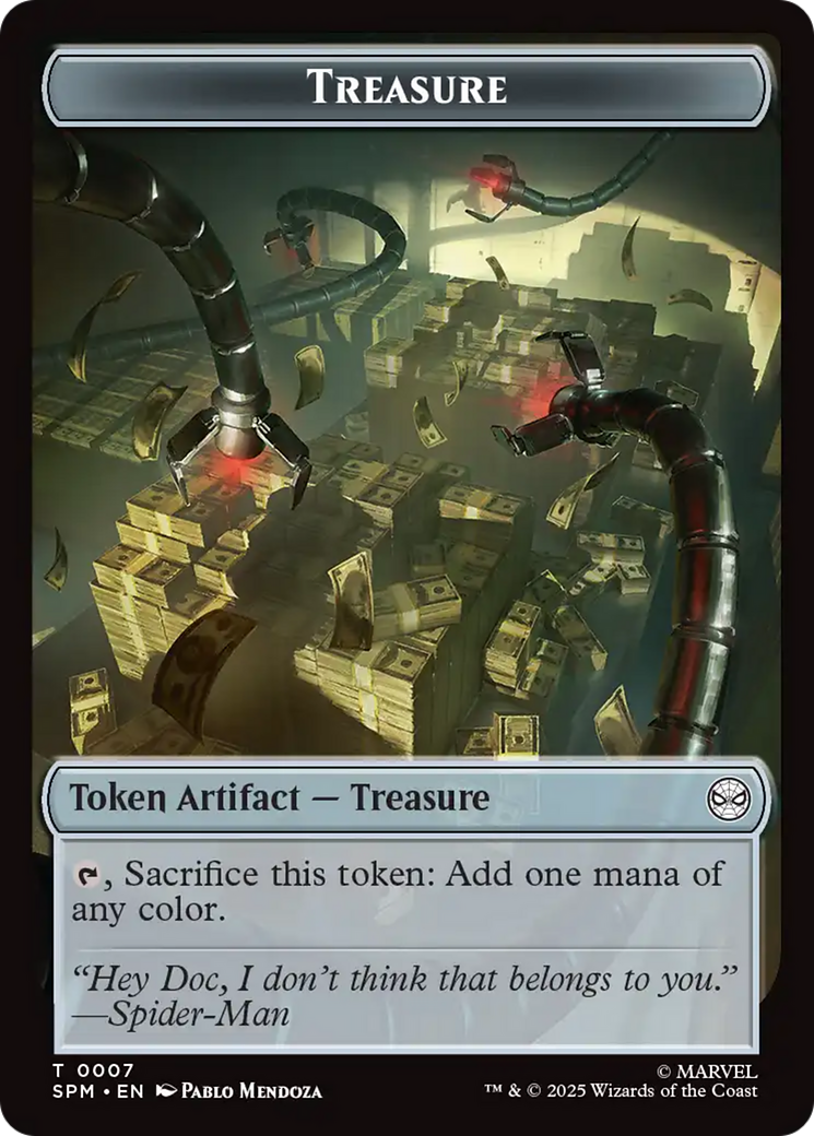 Human Citizen // Treasure Double-Sided Token [Marvel's Spider-Man Tokens] | Dragon's Lair Comics and Fantasy Houston TX