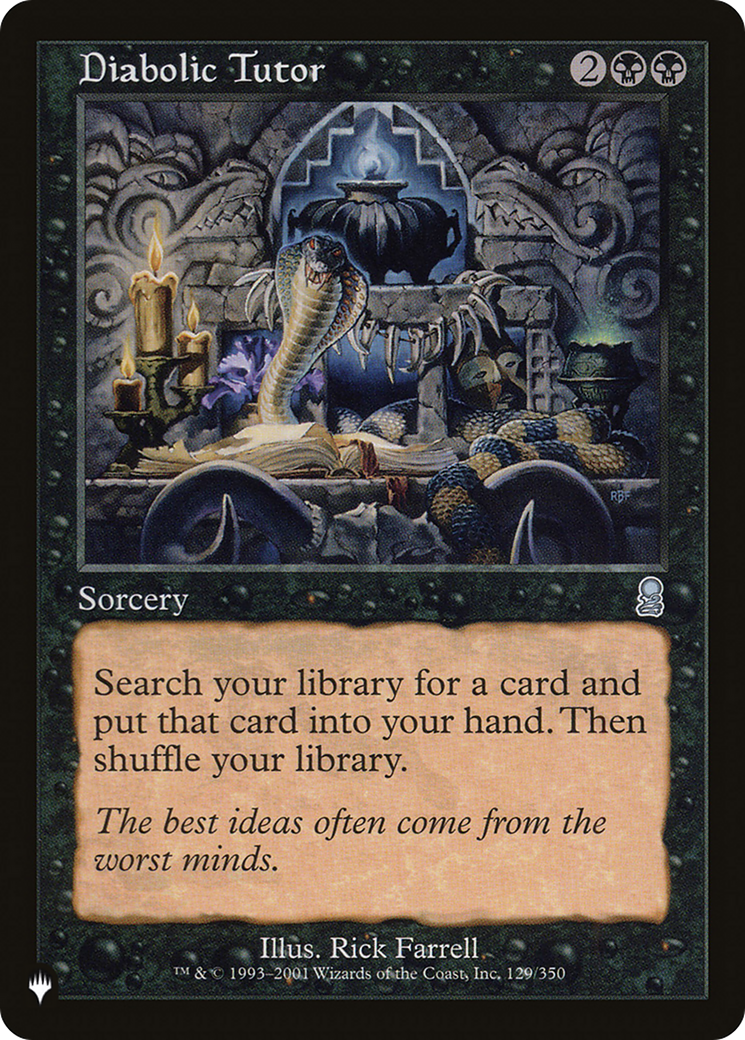 Diabolic Tutor [The List] | Dragon's Lair Comics and Fantasy Houston TX