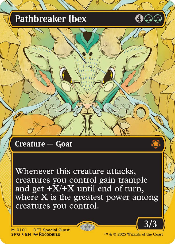 Pathbreaker Ibex (Borderless) (First-Place Foil) [Aetherdrift Special Guests] | Dragon's Lair Comics and Fantasy Houston TX