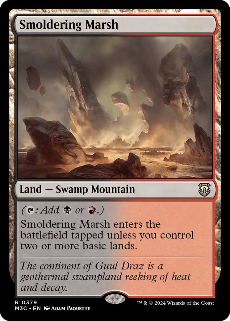 Smoldering Marsh [Modern Horizons 3 Commander] | Dragon's Lair Comics and Fantasy Houston TX