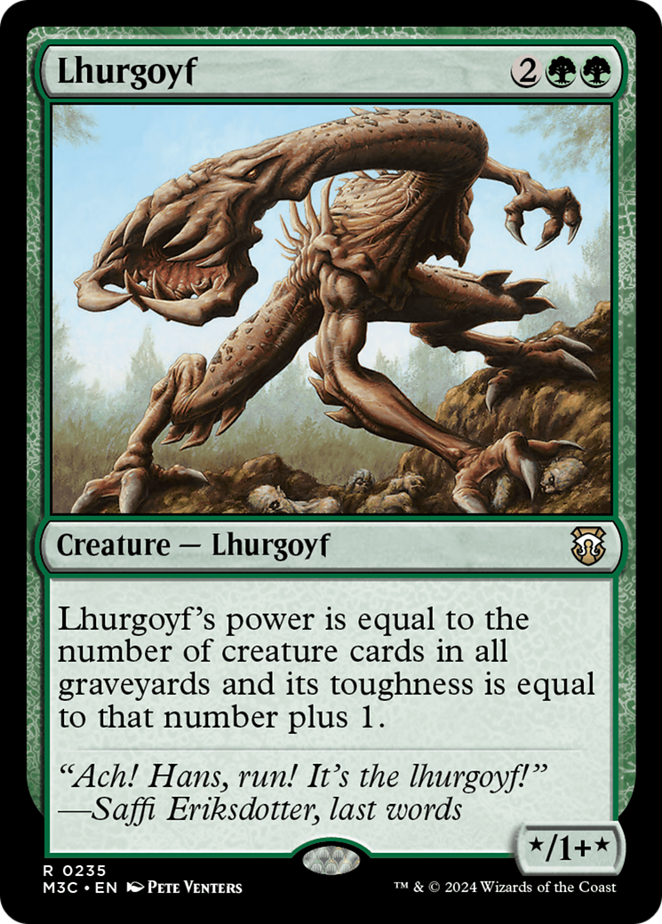 Lhurgoyf (Ripple Foil) [Modern Horizons 3 Commander] | Dragon's Lair Comics and Fantasy Houston TX