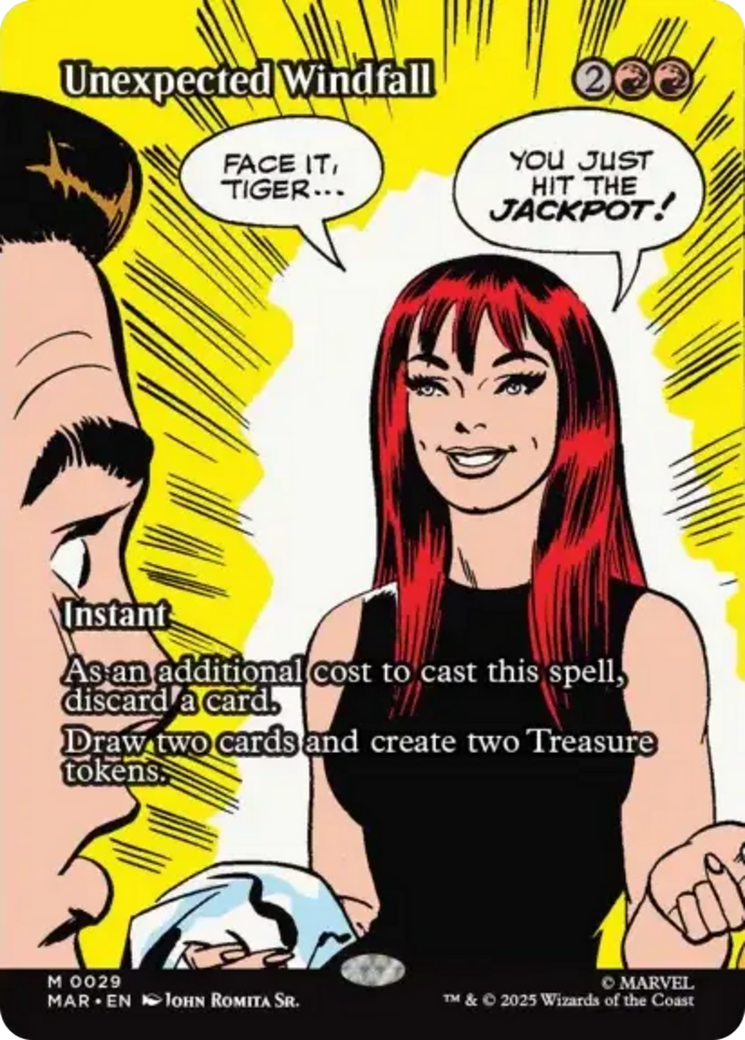 Unexpected Windfall (Borderless) [Marvel's Spider-Man: Eternal-Legal] | Dragon's Lair Comics and Fantasy Houston TX