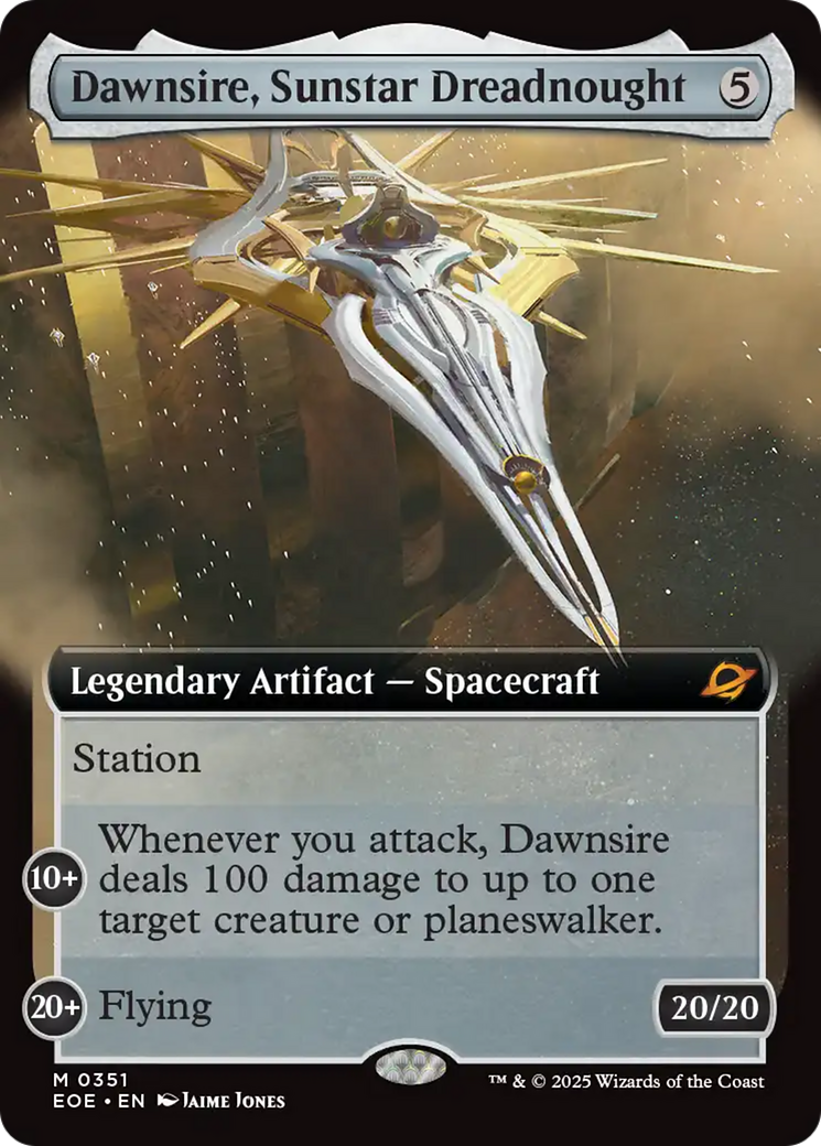 Dawnsire, Sunstar Dreadnought (Extended Art) [Edge of Eternities] | Dragon's Lair Comics and Fantasy Houston TX