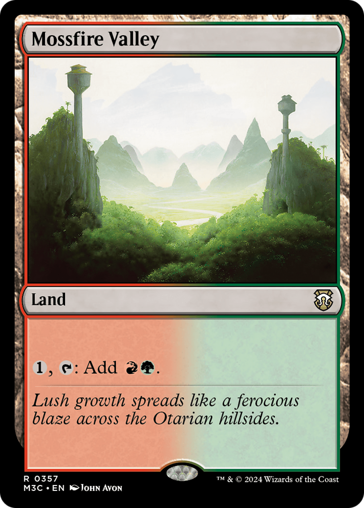 Mossfire Valley (Ripple Foil) [Modern Horizons 3 Commander] | Dragon's Lair Comics and Fantasy Houston TX