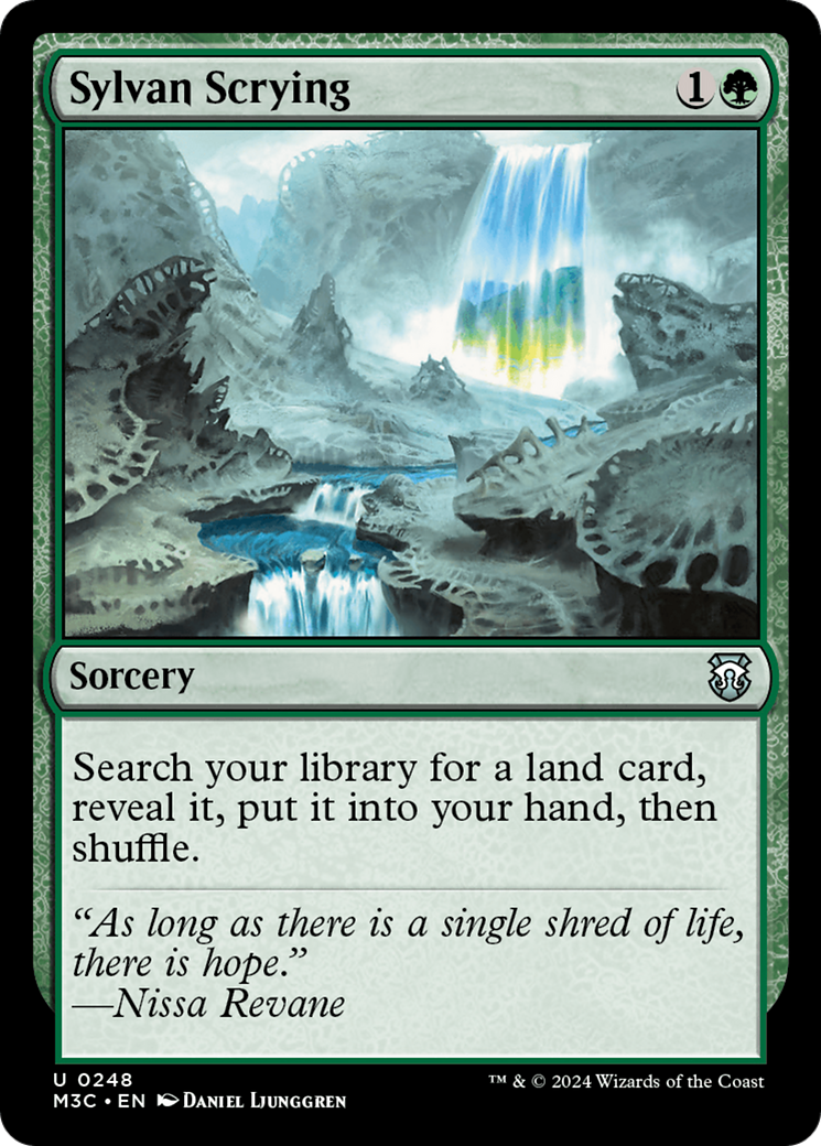 Sylvan Scrying (Ripple Foil) [Modern Horizons 3 Commander] | Dragon's Lair Comics and Fantasy Houston TX