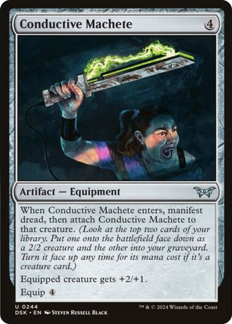Conductive Machete [Duskmourn: House of Horror] | Dragon's Lair Comics and Fantasy Houston TX