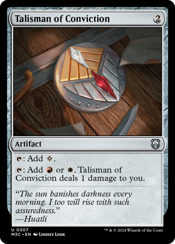 Talisman of Conviction (Ripple Foil) [Modern Horizons 3 Commander] | Dragon's Lair Comics and Fantasy Houston TX