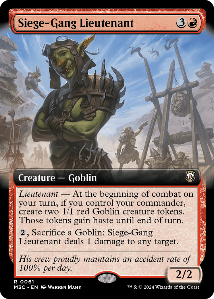 Siege-Gang Lieutenant (Extended Art) (Ripple Foil) [Modern Horizons 3 Commander] | Dragon's Lair Comics and Fantasy Houston TX