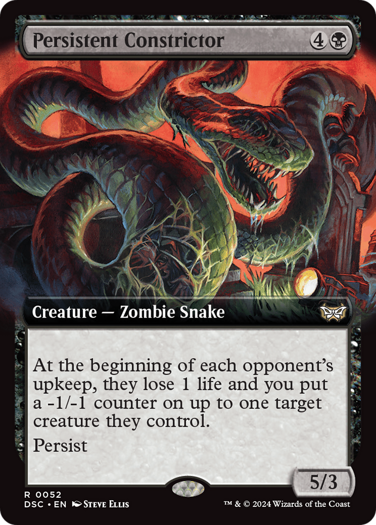 Persistent Constrictor (Extended Art) [Duskmourn: House of Horror Commander] | Dragon's Lair Comics and Fantasy Houston TX