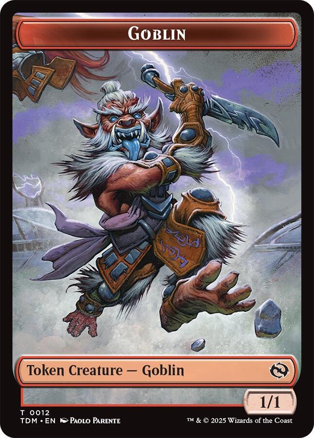 Dog // Goblin Double-Sided Token [Tarkir: Dragonstorm Commander Tokens] | Dragon's Lair Comics and Fantasy Houston TX