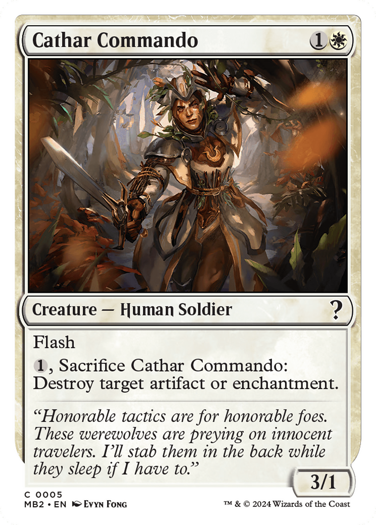 Cathar Commando (White Border) [Mystery Booster 2] | Dragon's Lair Comics and Fantasy Houston TX