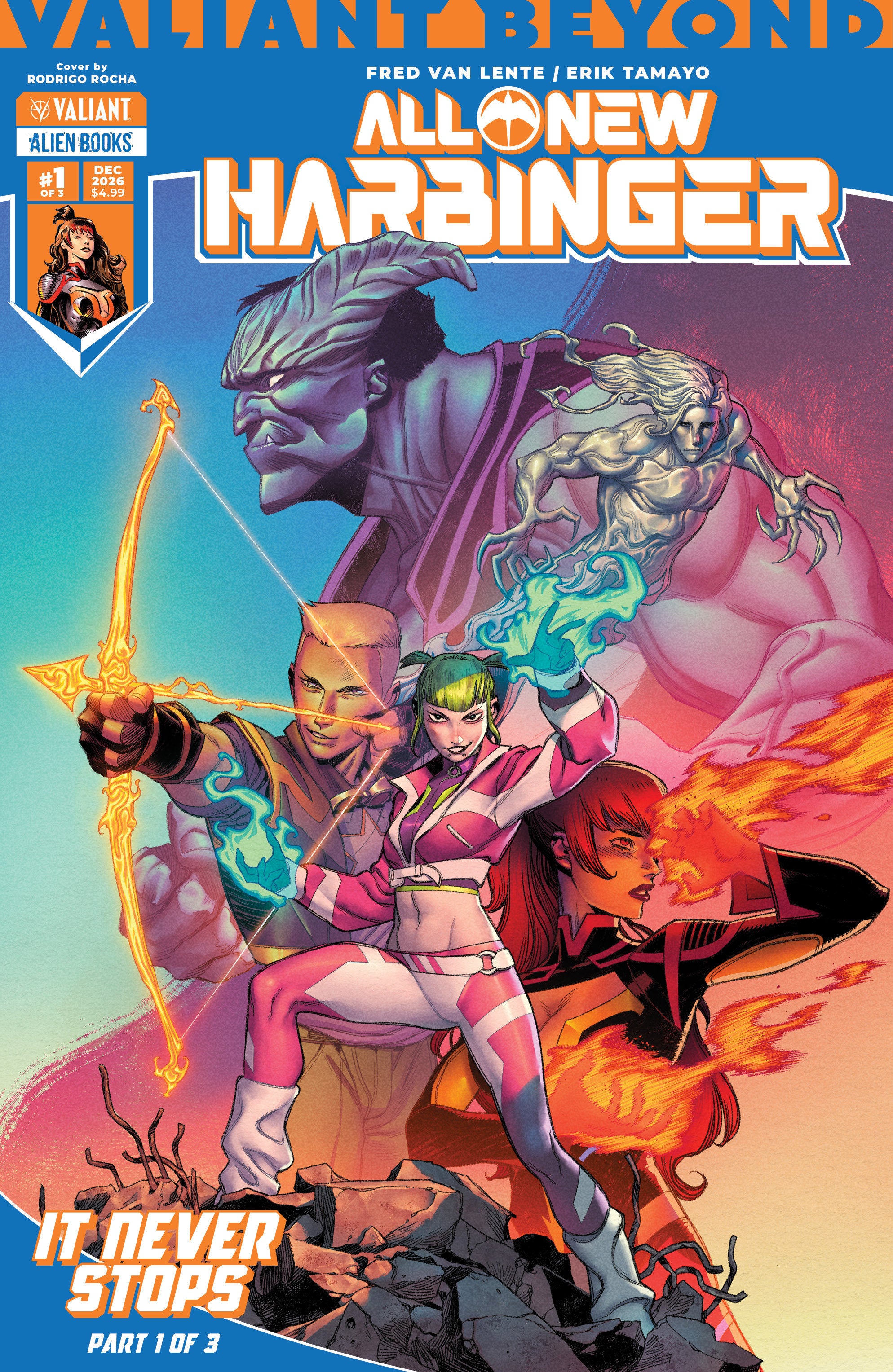 Valiant Beyond: All New Harbinger #4  It Never Stops #1 Cover A (Rocha) | Odin's Place