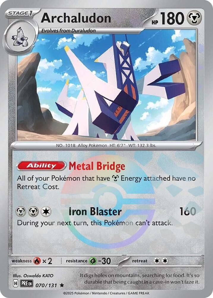 Archaludon (070/131) (Poke Ball Pattern) [Scarlet & Violet: Prismatic Evolutions] | Dragon's Lair Comics and Fantasy Houston TX