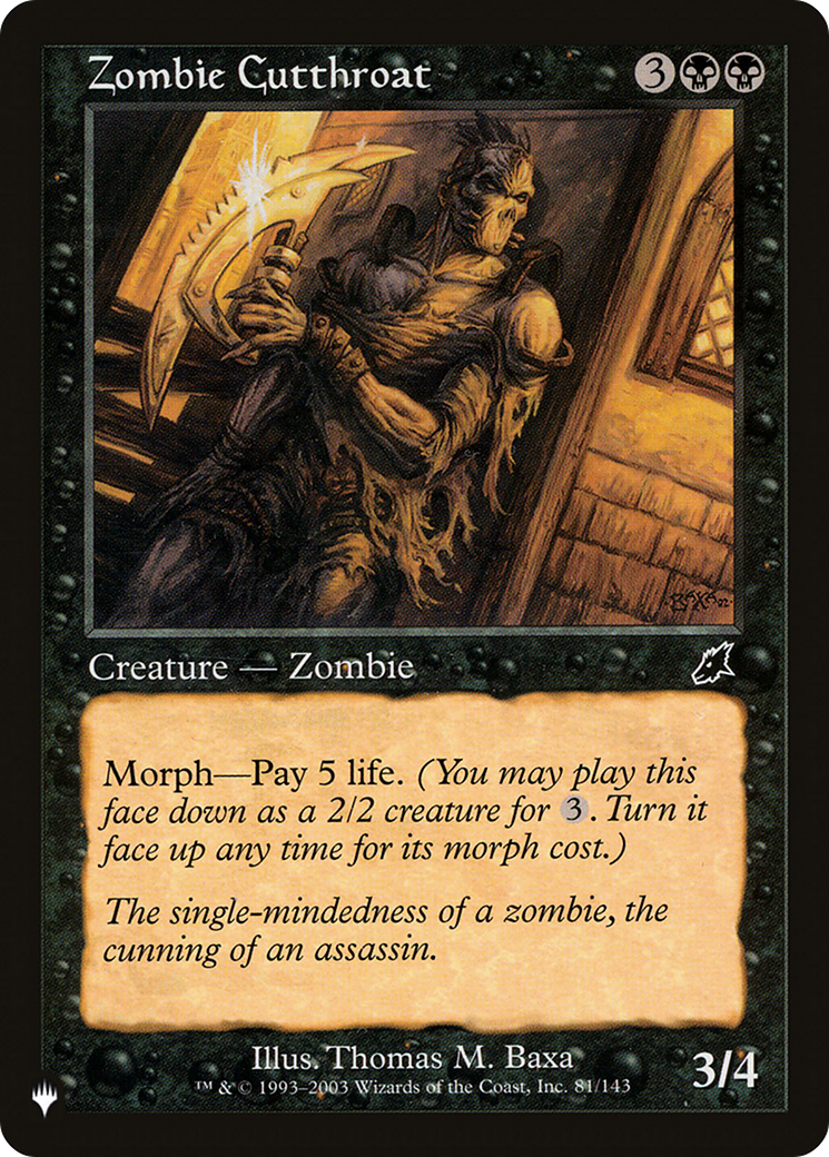 Zombie Cutthroat [The List] | Dragon's Lair Comics and Fantasy Houston TX