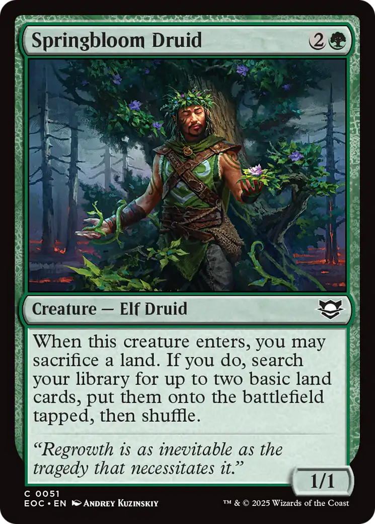 Springbloom Druid [Edge of Eternities Commander] | Dragon's Lair Comics and Fantasy Houston TX