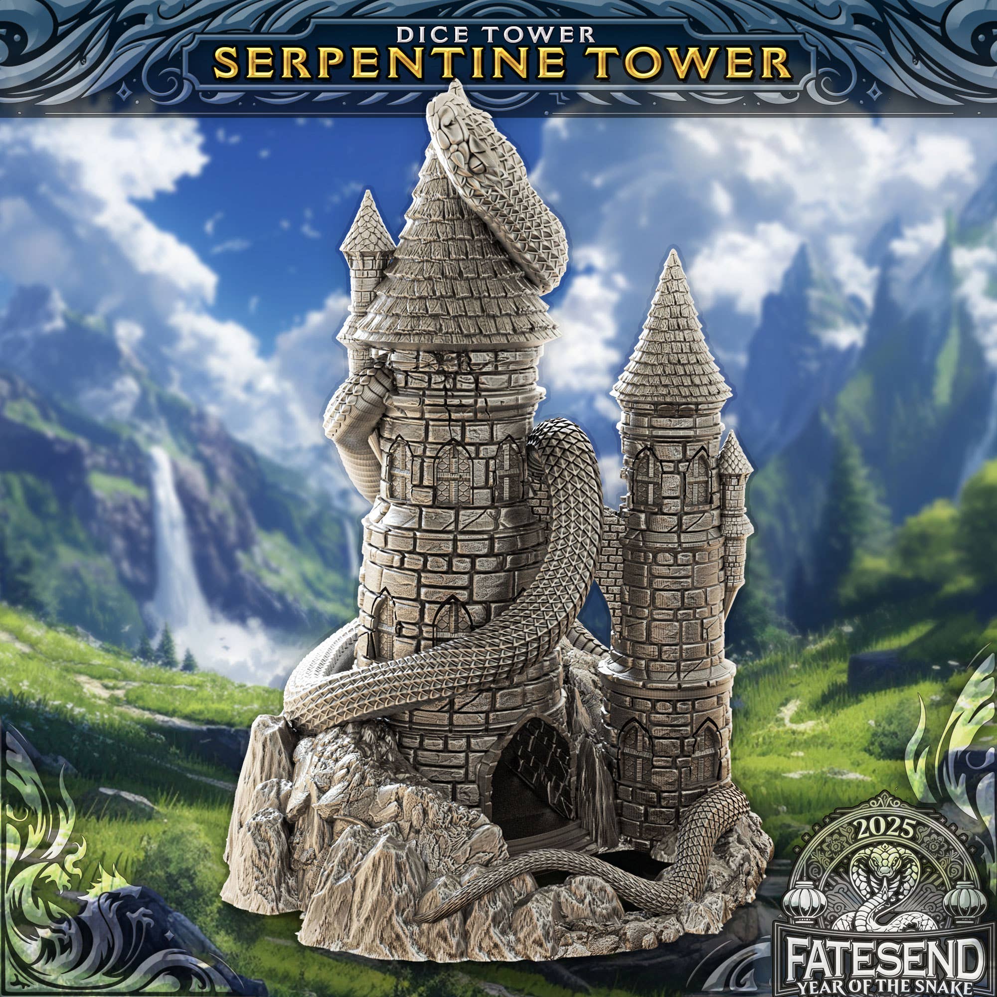 Serpentine Dice Tower | TTRPG, D&D, Pathfinder, CoC | Dragon's Lair Comics and Fantasy Houston TX