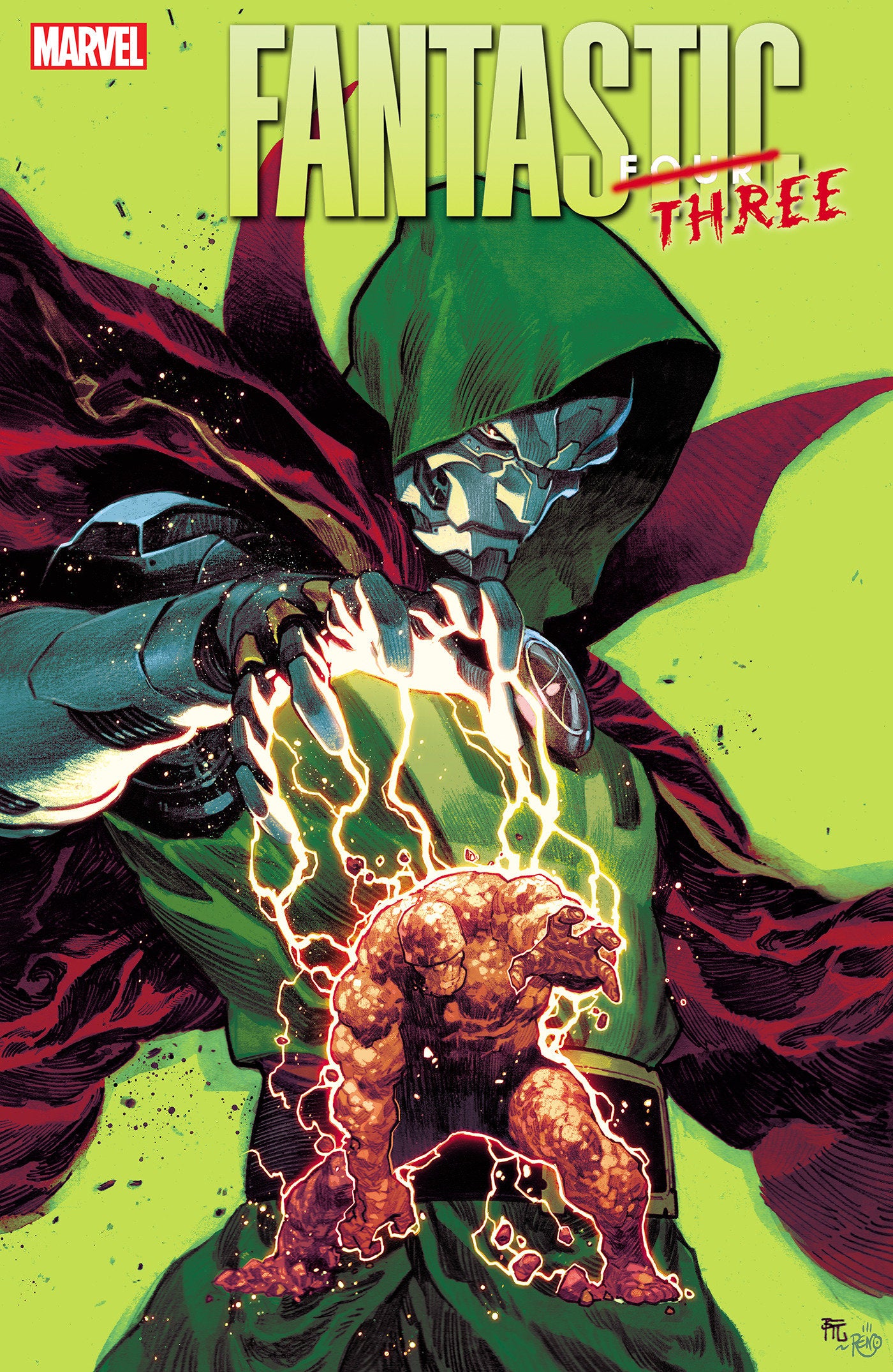 Fantastic Four #30 Dike Ruan Foil Variant [Doom] | Dragon's Lair Comics and Fantasy Houston TX