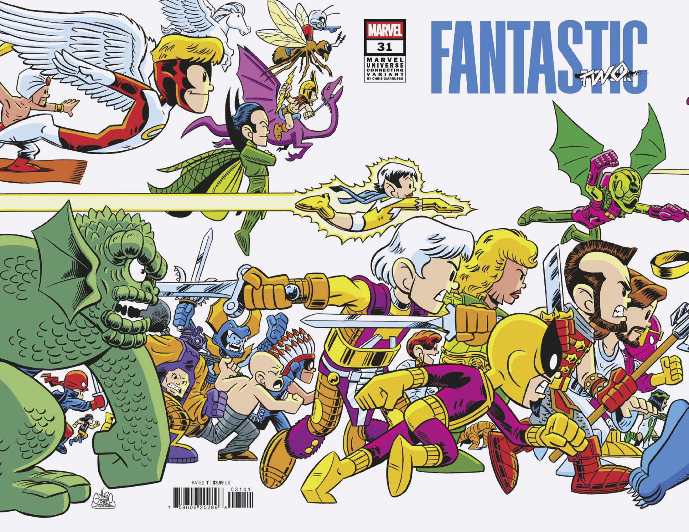 Fantastic Four #31 Chris Giarrusso Marvel Universe Connecting Wrap Variant A [Doom] | Dragon's Lair Comics and Fantasy Houston TX