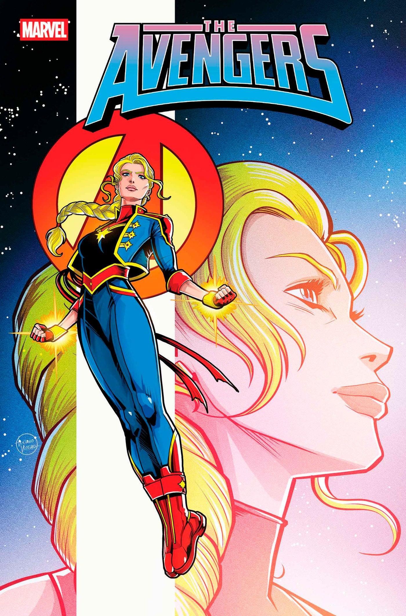 Avengers #25 Luciano Vecchio Captain Marvel Variant | Dragon's Lair Comics and Fantasy Houston TX